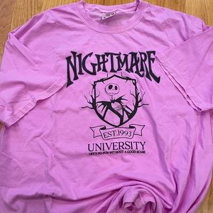 Womens comfort color nightmare Halloween fall tee